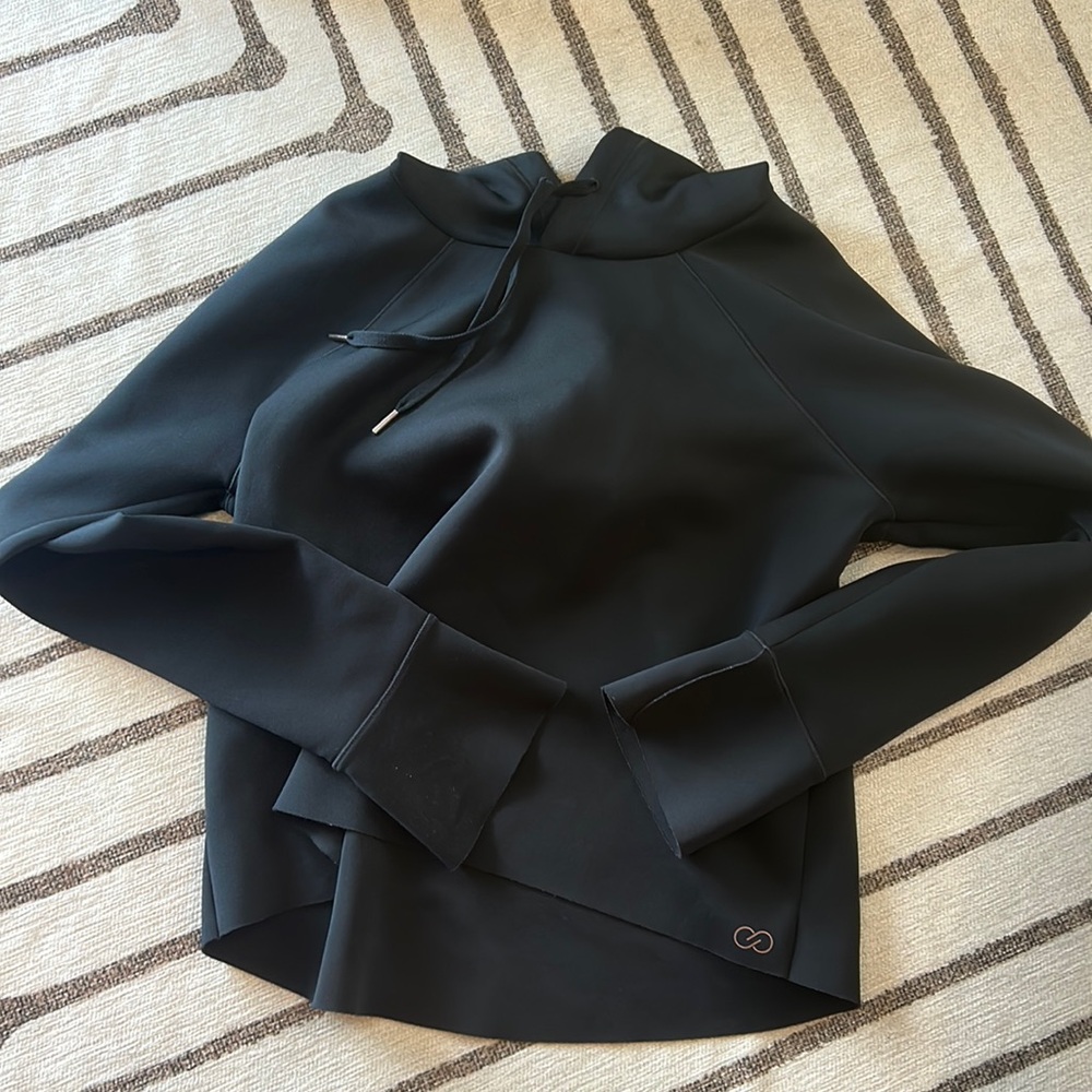 HERS - Calia black crop sweatshirt with bell sleeve detail